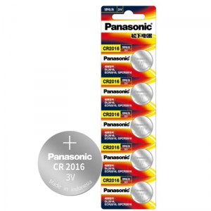松下（Panasonic）CR2016 纽扣电池 3V钮扣电池 五粒装