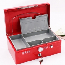 益而高（EAGLE）8868 特大型金属手提金库密码保管箱 275*165*105mm 颜色随机