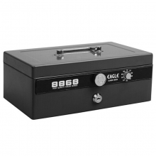 益而高（EAGLE）8868 特大型金属手提金库密码保管箱 275*165*105mm 颜色随机