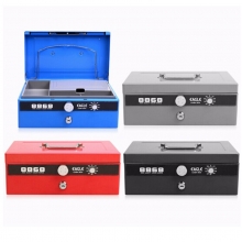 益而高（EAGLE）8868 特大型金属手提金库密码保管箱 275*165*105mm 颜色随机