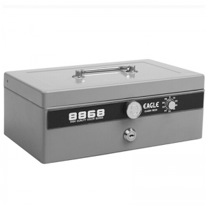 益而高（EAGLE）8868 特大型金属手提金库密码保管箱 275*165*105mm 颜色随机
