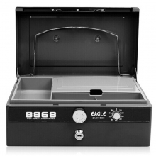 益而高（EAGLE）8868 特大型金属手提金库密码保管箱 275*165*105mm 颜色随机