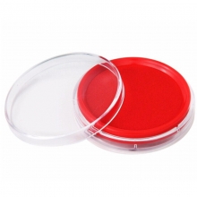 雅齐利（YAQILI）1068 透明圆形快干印台/印泥 68mm 红色