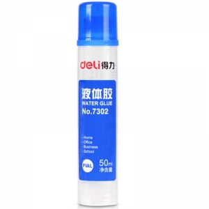 得力（deli）7302 液体胶水办公透明胶水 50ml