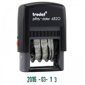 卓达（trodat）4820 回墨日期印/可调式日期章 25*4mm 中文印 绿色字