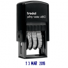 卓达（trodat）4810 回墨日期印/可调式日期章 20*3.8mm 英文印 蓝色字