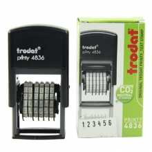 卓达（trodat）4836 可调式号码机/数字章回墨印回墨章 6位 字高3.8mm 蓝色