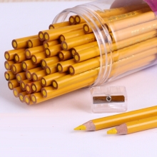 中华（GHUNG HWA）536 五星特种铅笔/彩色铅笔/玻璃笔/石材笔 黄色 50支装