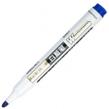 得力（deli）S507 可加墨易擦圆头白板笔 10支装 蓝色