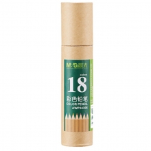 晨光（M&G）AWP34306 彩色铅笔/原木铅笔 牛皮纸筒装 18色