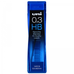 三菱（UNI）202ND 纳米自动铅芯不易断HB活动铅笔芯 0.3mm HB 15支/片